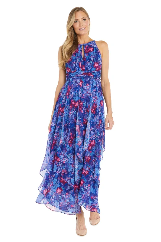 R&M Richards 3048 Long Floral Print Formal Dress