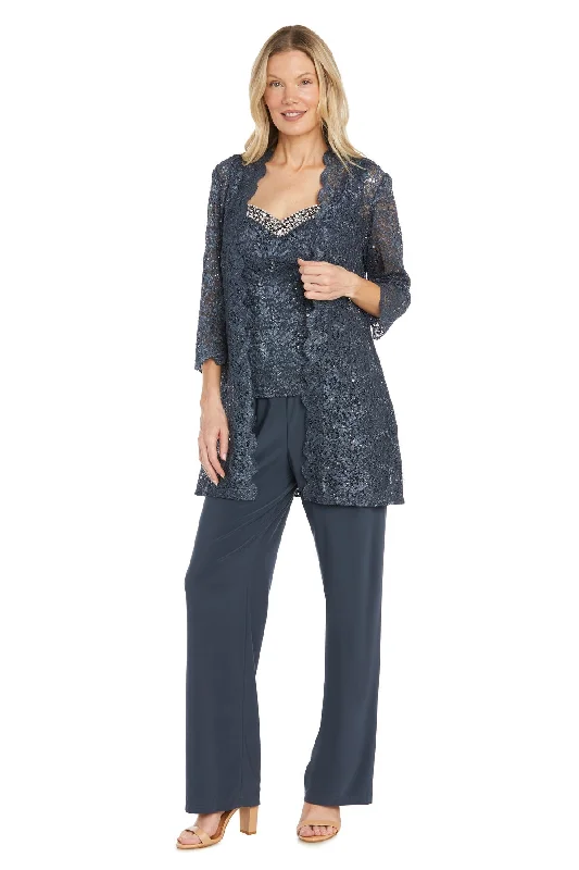 R&M Richards 3303 Long Sequin Formal Pantsuit Dress