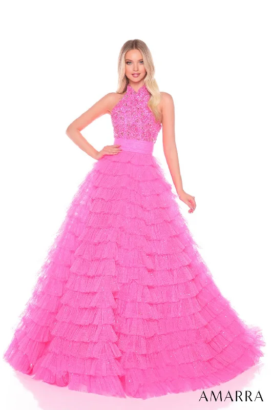 Amarra 88102 Long Ball Gown Beaded Formal Prom Dress