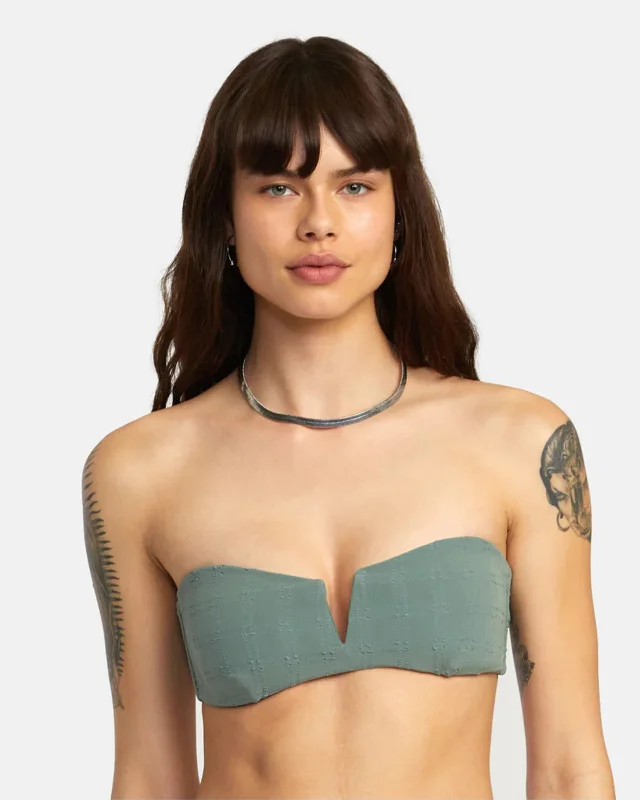 Greetings V Wire Bandeau Bikini Top