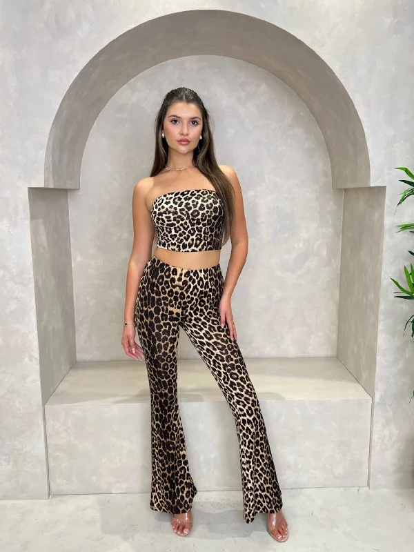 Leopard Print Bandeau Top