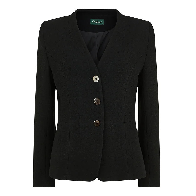 Hayley Tailored Wool Crepe Jacket