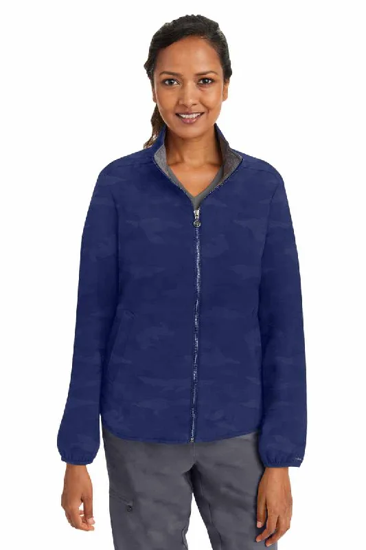 Purple Label Women's Destini Camo Scrub Jacket | Navy