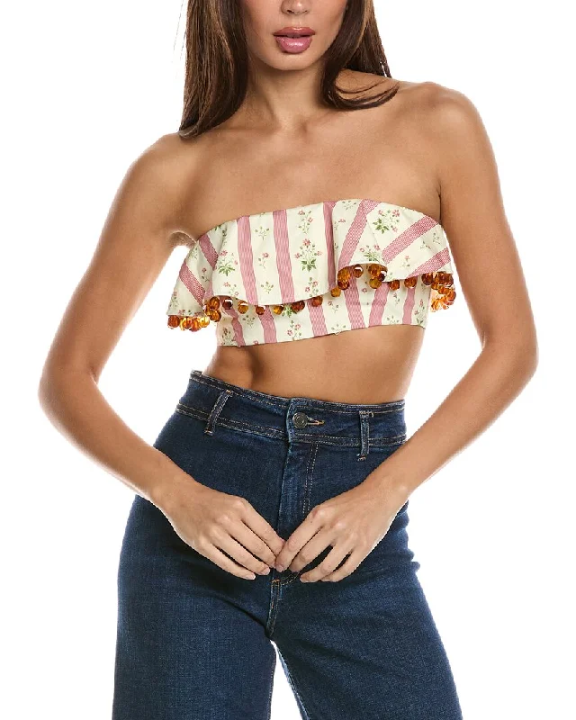 WeWoreWhat Ruffle Bandeau Top