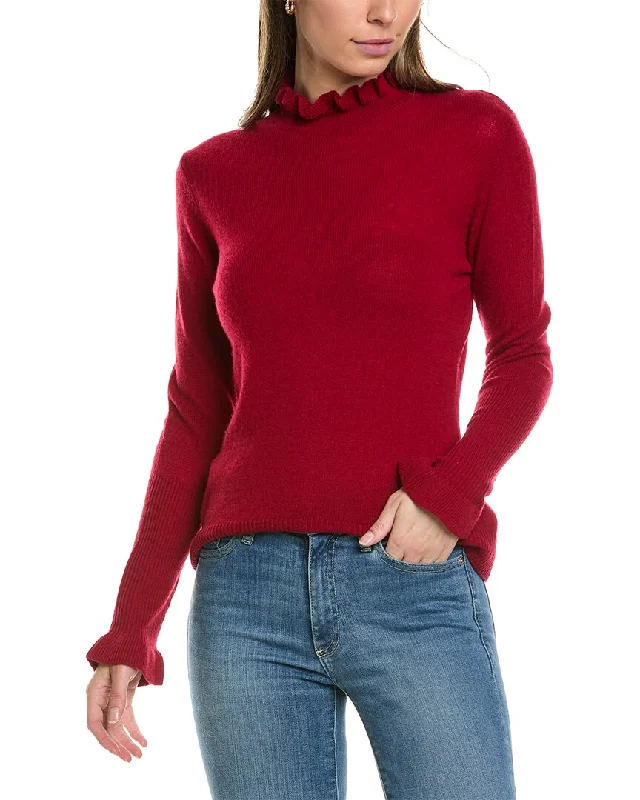 Alashan Cashmere Evie Ruffle Trim Cashmere Pullover