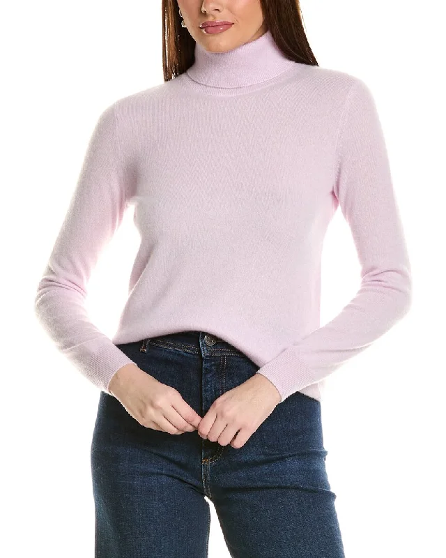 Amicale Cashmere Basic Turtleneck Cashmere Sweater