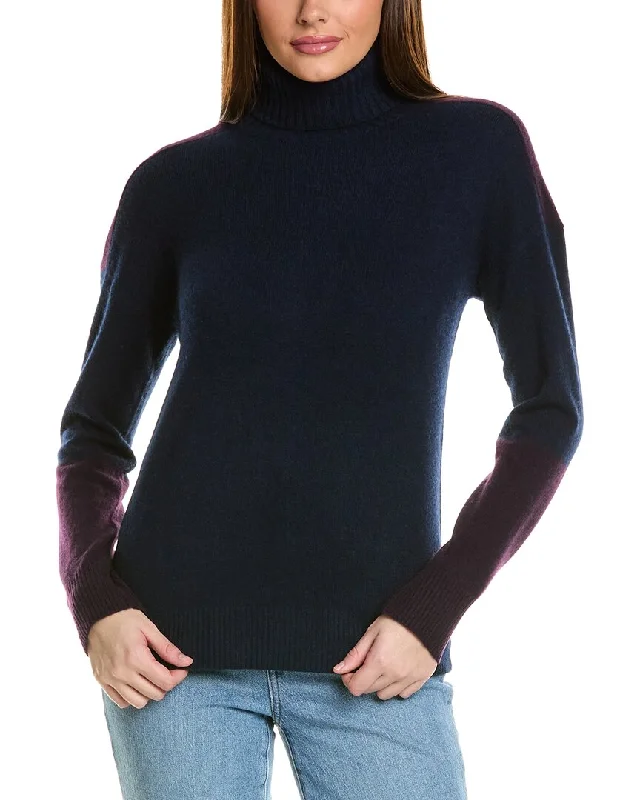 Amicale Cashmere Color Turtleneck Cashmere Sweater