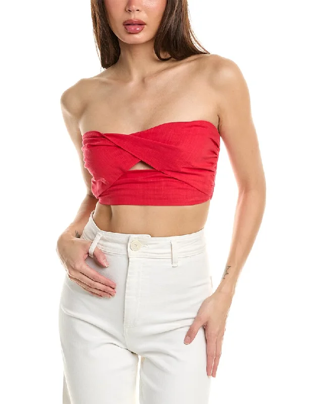 LUXE ALWAYS Wrap Front Bandeau Top