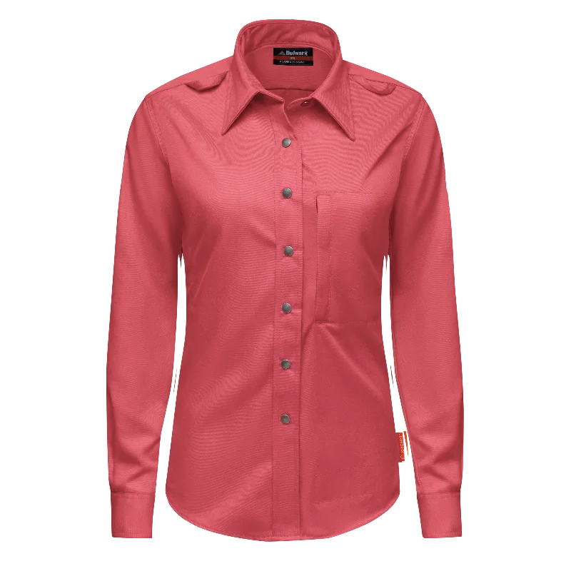 Bulwark Women's Midweight Comfort Snap-Front Woven Shirt  - QS27