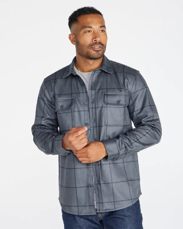 Coastal Overshirt - Grid Plaid