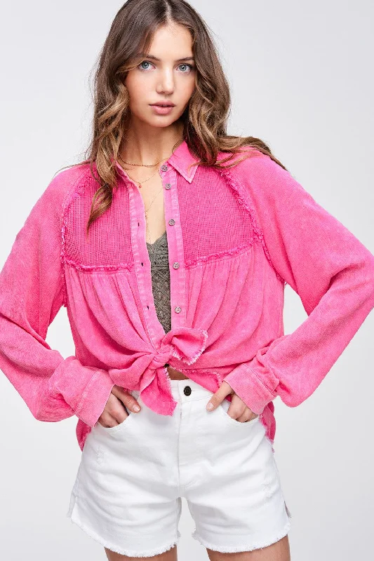 Pink Button Up Shirt