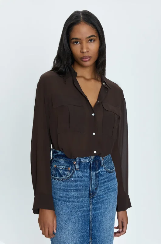 REESE SHEER BUTTON DOWN SHIRT