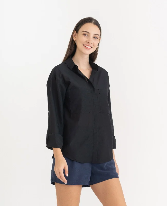 Silk Cotton Boyfriend Shirt