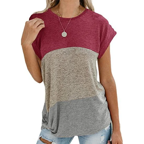 Women's Long Sleeve Tops Side Twist Knotted T Shirts