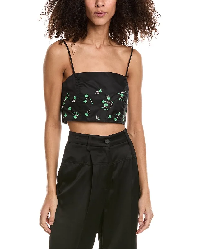 GANNI Embellished Bandeau Top