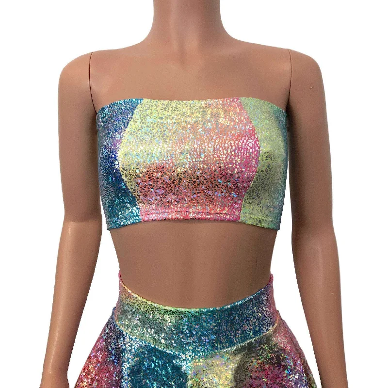 Tube Top Bandeau - Rainbow Avatar Holographic