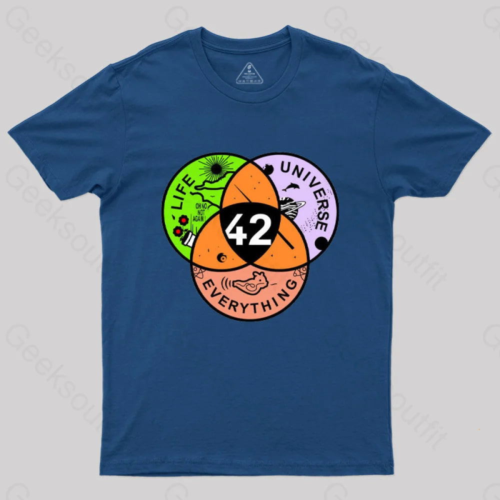 42 Answer to Life Universe and Everything T-Shirt