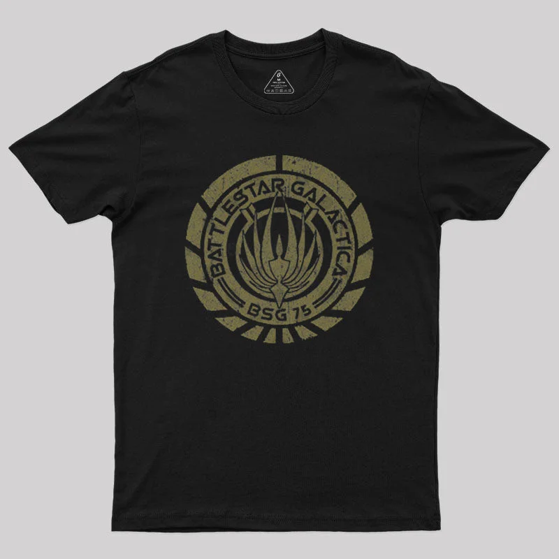 Battlestar Galactica Crest Nerd T-Shirt