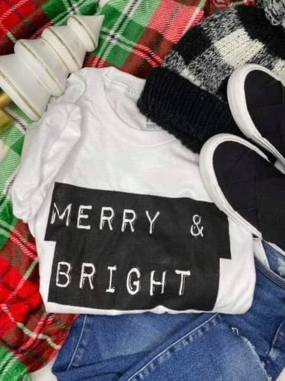 Merry & Bright T-shirt** - Final Sale