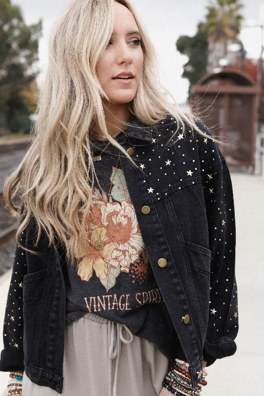 Written In The Stars Denim Jacket - Black