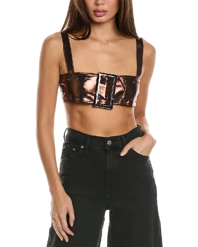 Weworewhat Buckle Bandeau Top