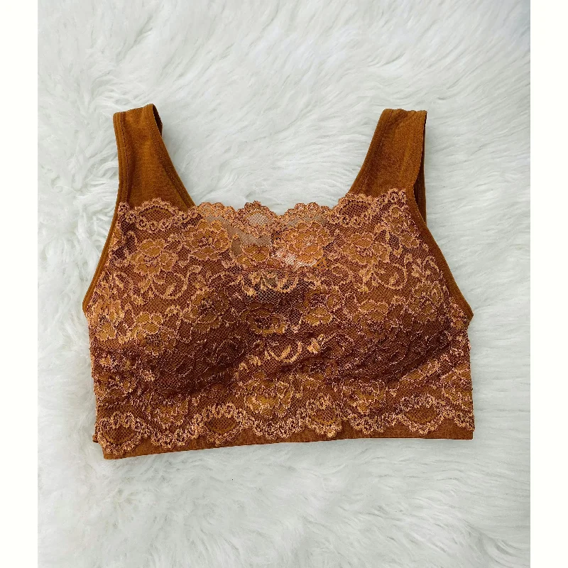 Terra Cotta Lace Bandeau Bralette