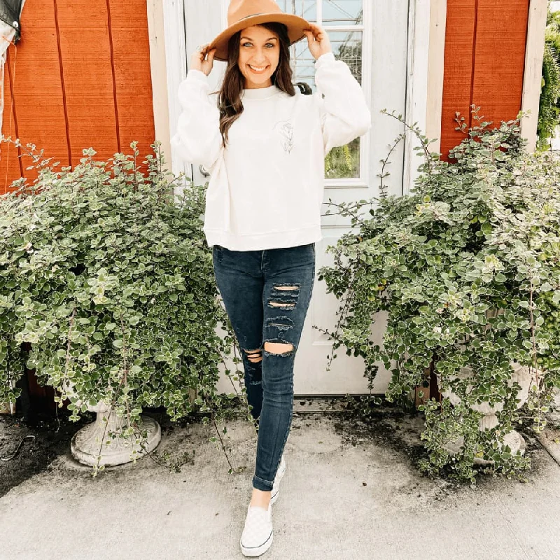 Beautifully Blooming Cropped Sweatshirt